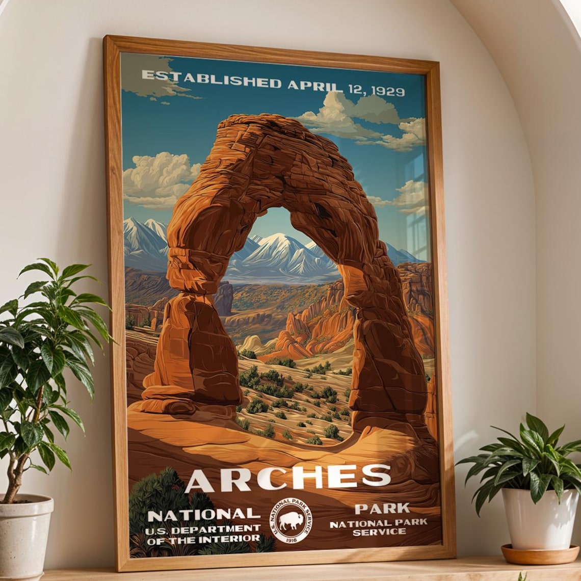 Arches National Park Vintage Travel Poster