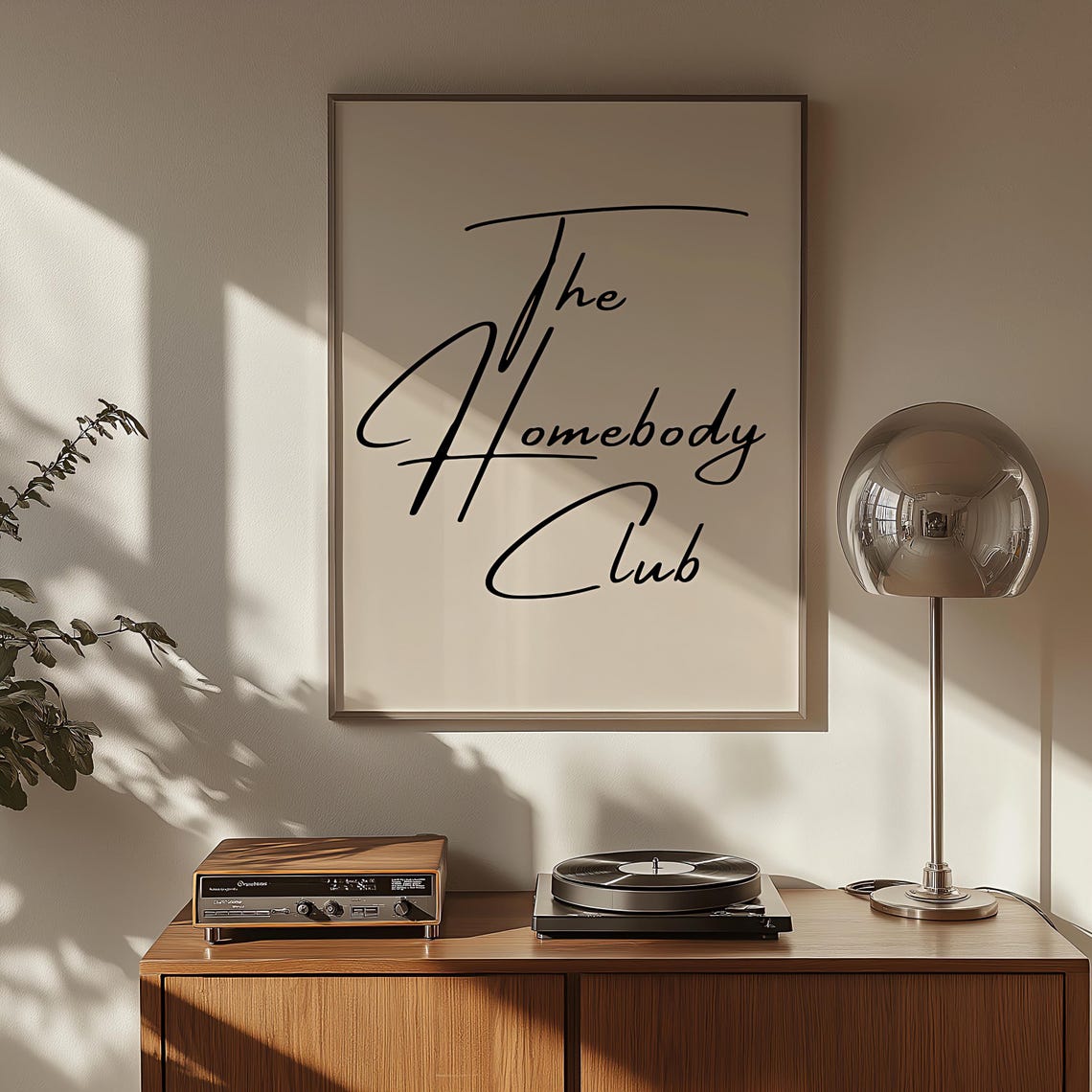 The Homebody Club Elegant Script Minimalist Typography Wall Art - Image 4