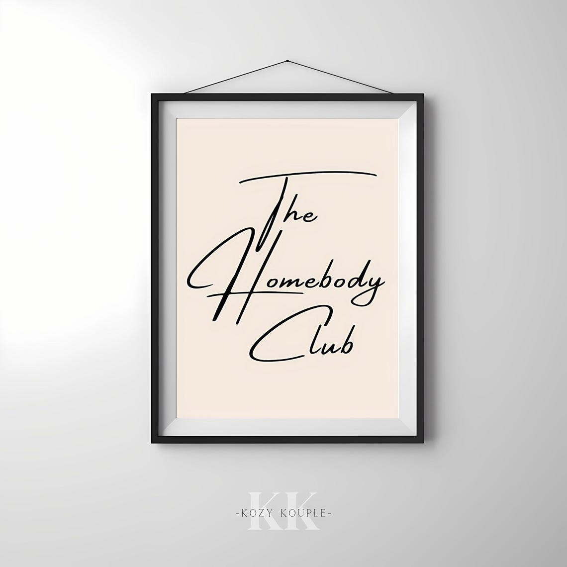 The Homebody Club Elegant Script Minimalist Typography Wall Art - Image 2