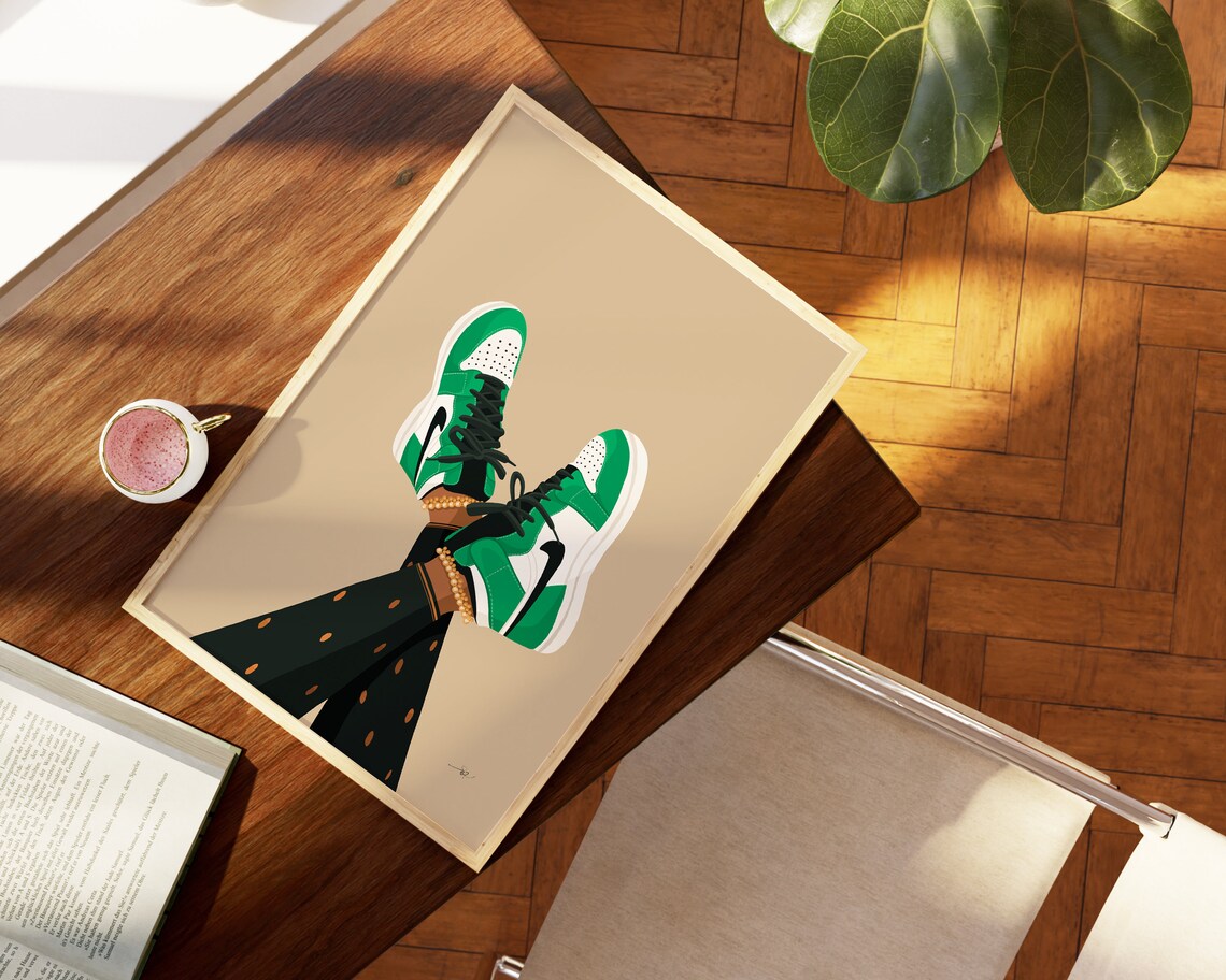 Indian Woman Feet In Sneakers Payal Art Print - Image 4