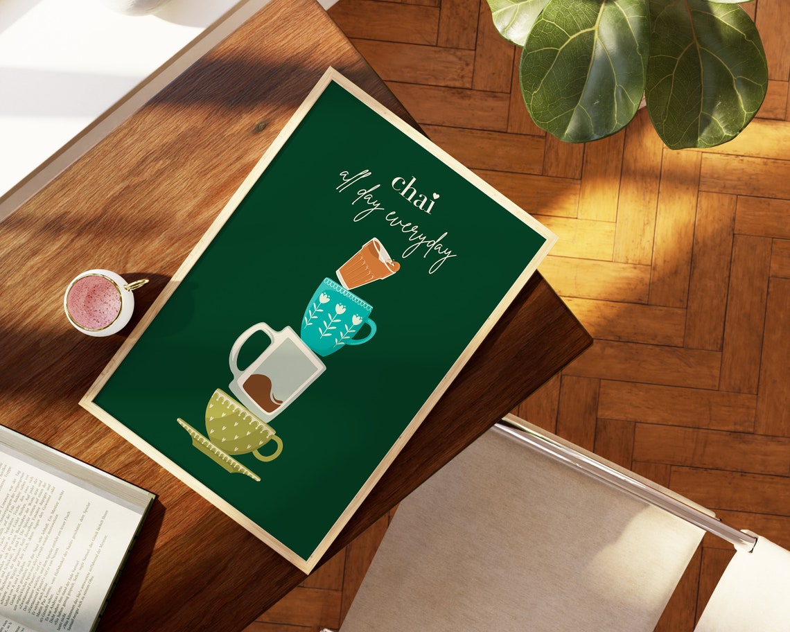 Chai Art Print, Indian Kitchen Wall Art - Image 3