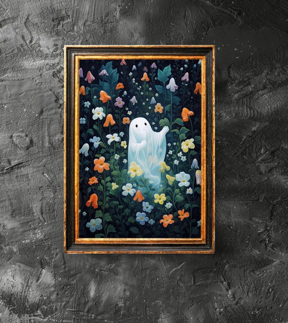 Is Dancing With Flowers Dark Academia Halloween Decor Haunting Funny Poster Girly