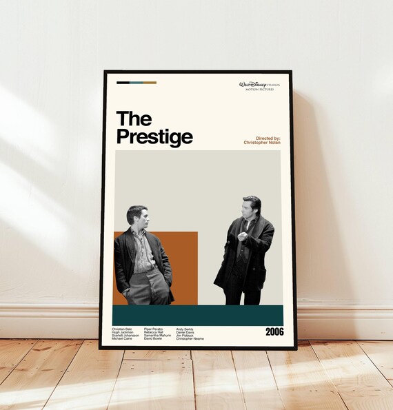 The Prestige 2006 Minimalist Movie Poster Christopher Nolan Thriller