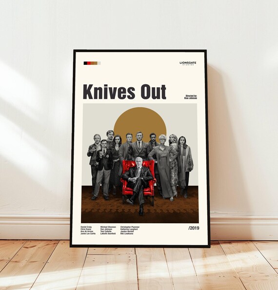 Knives Out 2019 Minimalist Movie Poster Ensemble Mystery Cast Artwork