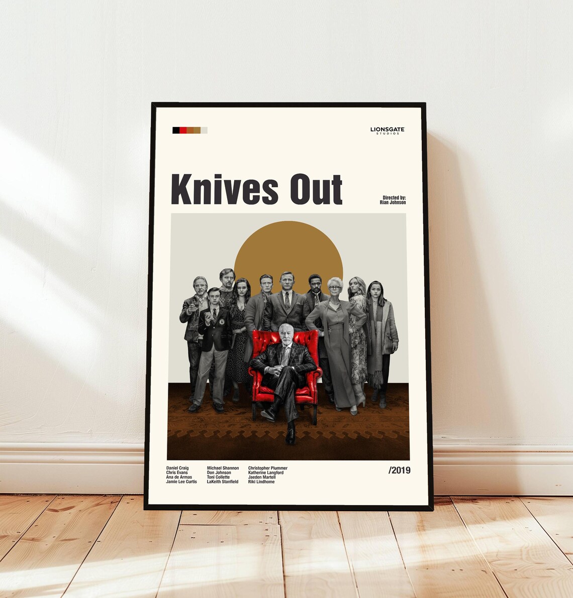 Knives Out 2019 Minimalist Movie Poster Ensemble Mystery Cast Artwork