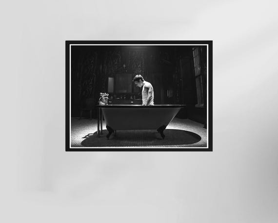 Saltburn Movie Poster Funny Bathroom Wall Art Black And White Toilet Print Restroom Decor