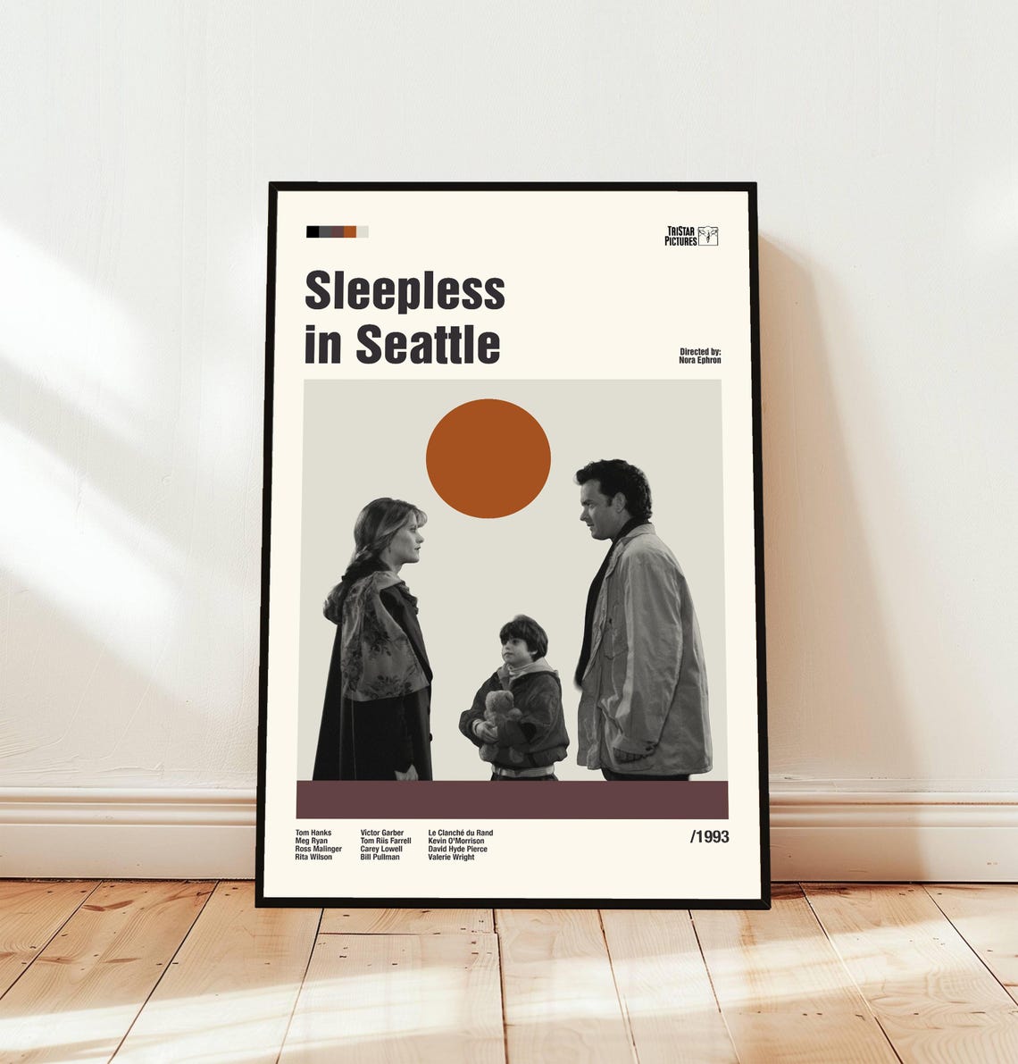 Sleepless In Seattle 1993 Tom Hanks Romantic Minimalist Movie Poster