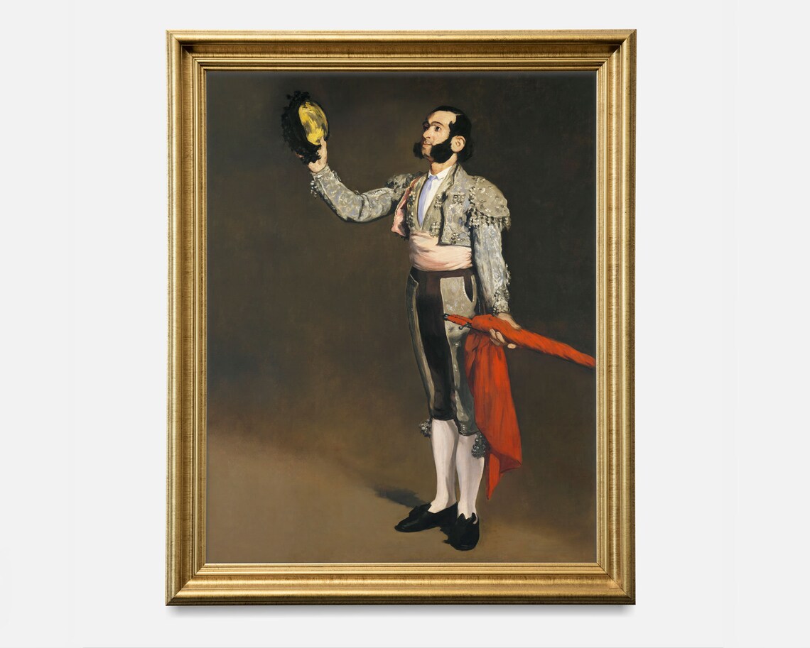 Vintage Matador Portrait, Antique Wall Art Print