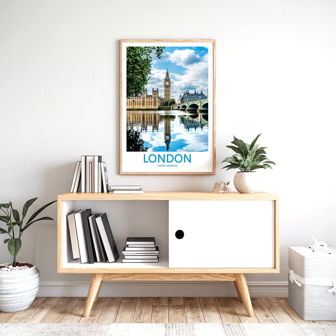 Big Ben and Parliament Reflected in the Calm River Thames Poster - Image 2