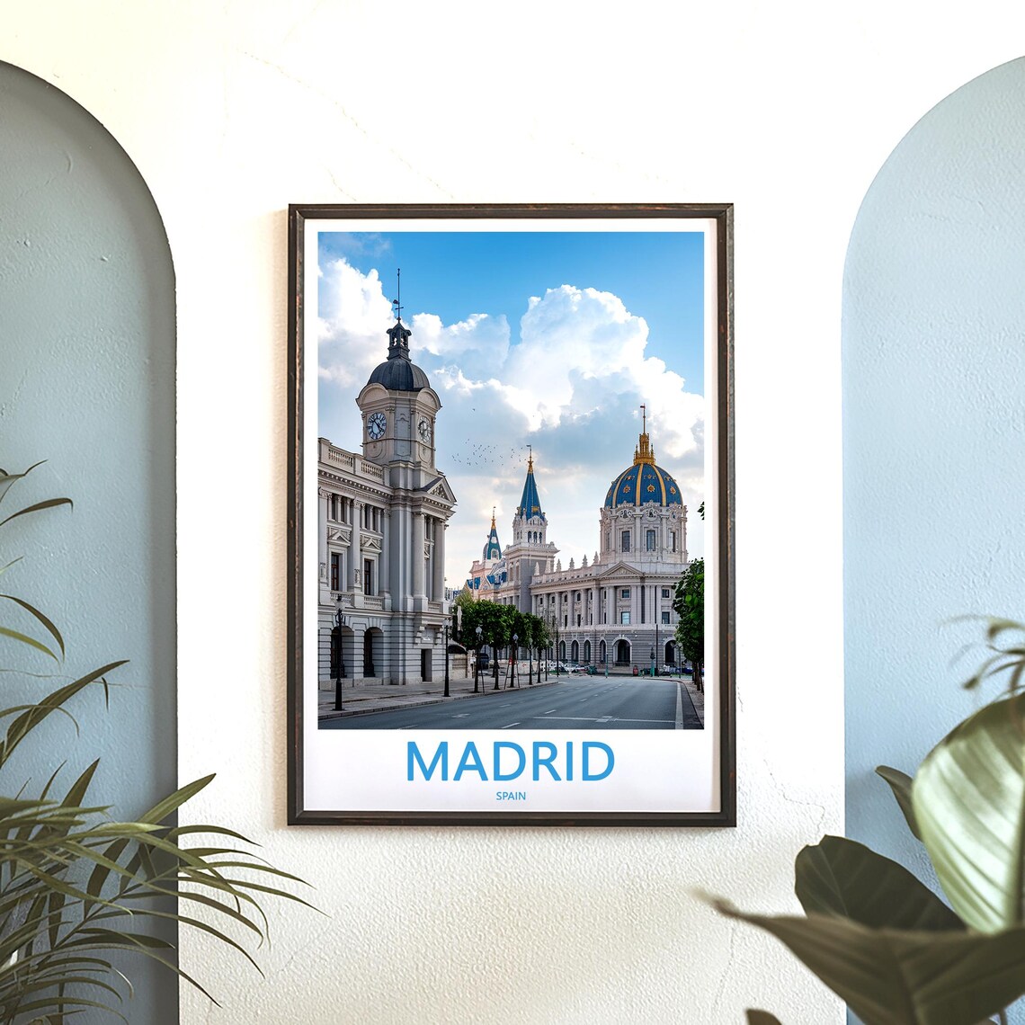 Madrid Historic Dome Street Scene Morning Light Photo Poster - Image 3
