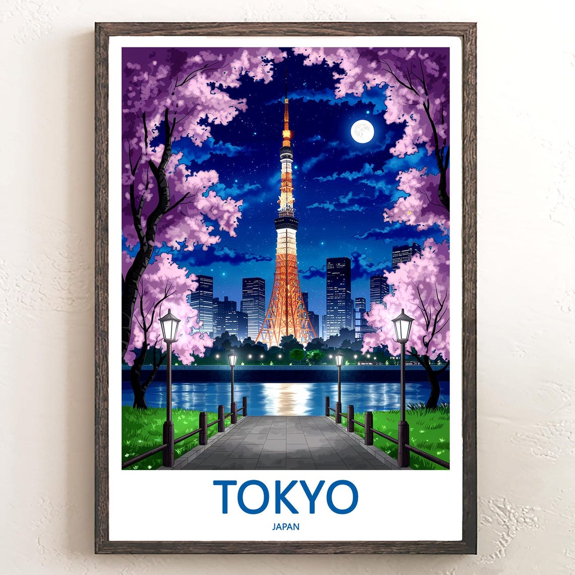 Tokyo Print Wall Art Tokyo Japan Travel Art Print Tokyo Hanging Wall Decor Tokyo Poster Prints Home Decor Tokyo Japan Poster Travel Gift Art