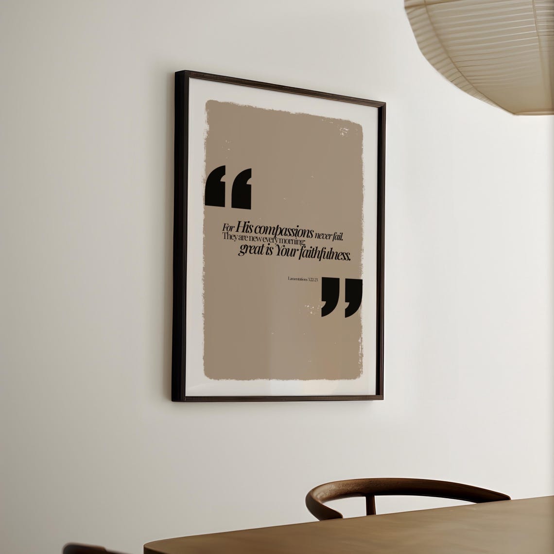 Great Is Your Faithfulness Lamentations 3:22 Scripture Verse Poster