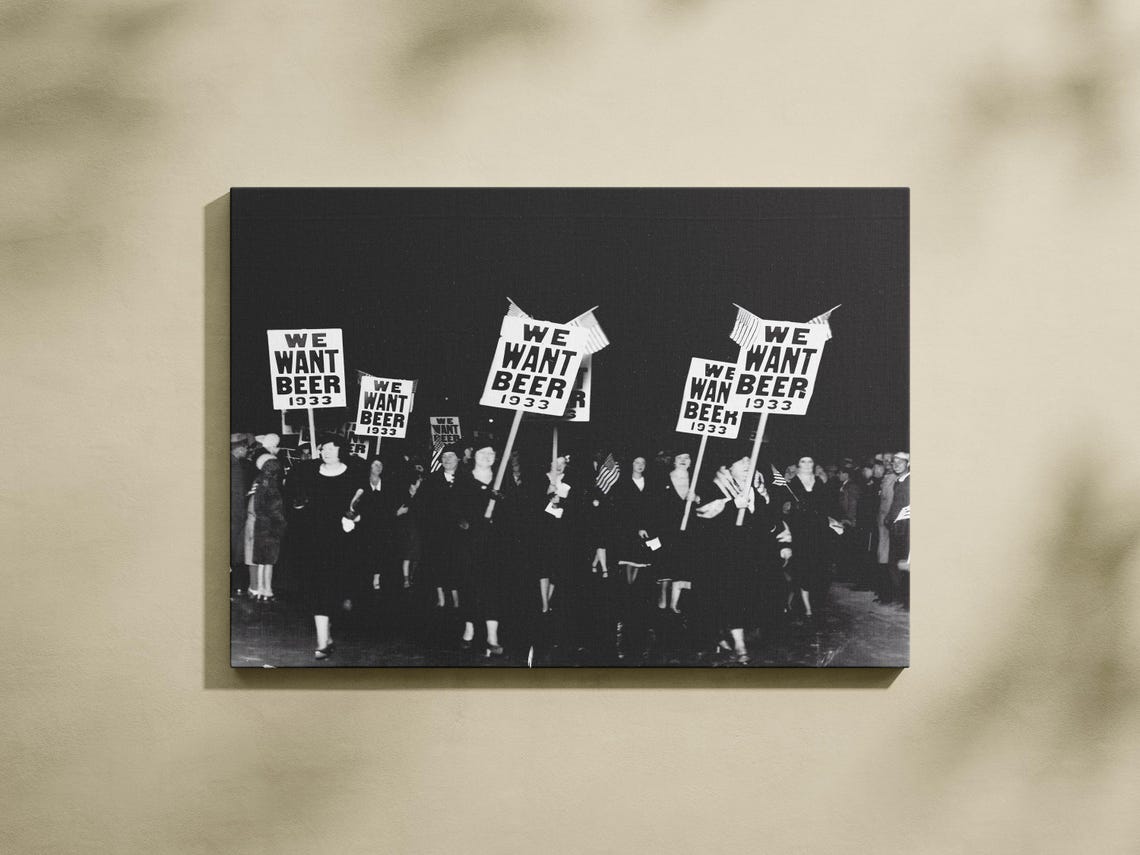 1933 We Want Beer Poster Men Anti Prohibition 18th Amendment Protest Parade March Photo Picture Print Bar Brewery Wall Art Home Decor - Image 3