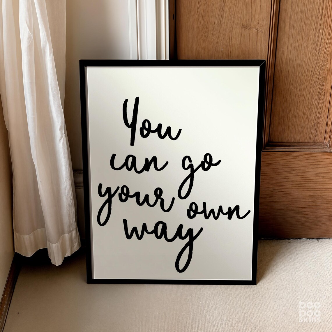 You Can Go Your Own Way Minimalist Lyric Art Print