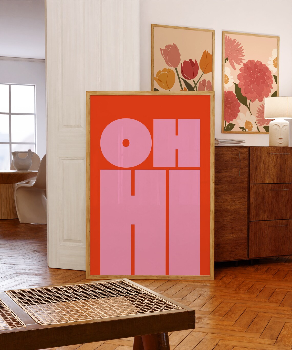 Oh Hi Modern Typography Poster, Bold Type Art Print - Image 2