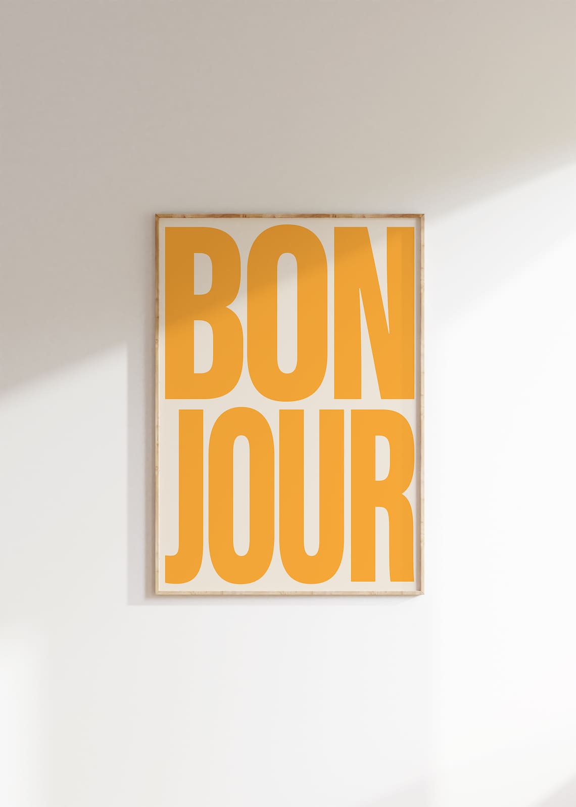 Bonjour Typography Poster, Retro French Maximalist Decor - Image 2