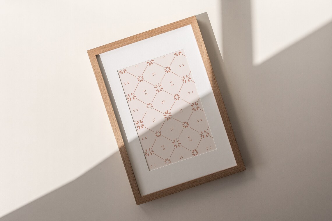 Boho Block Print Pattern Art Print, Modern Pattern - Image 3