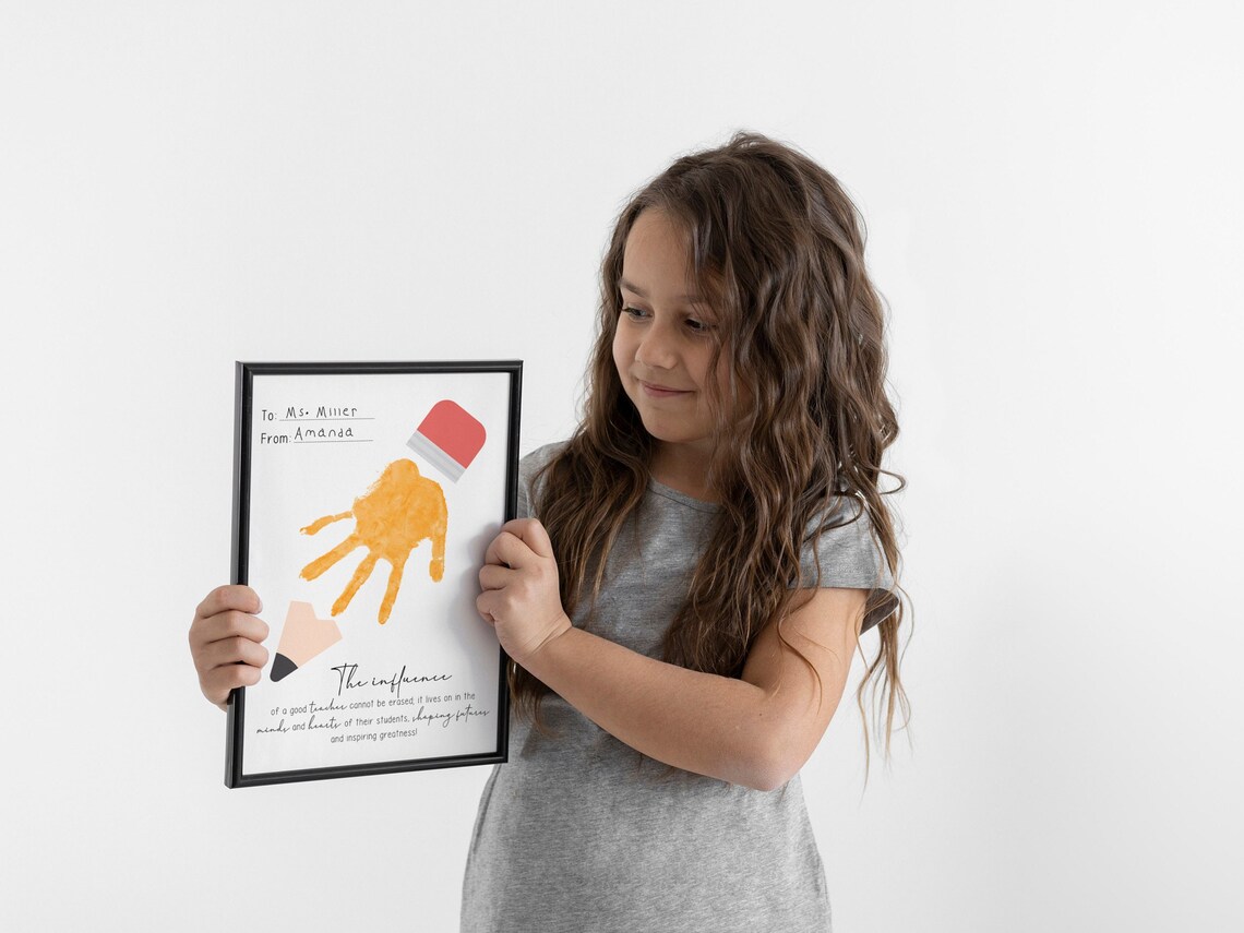 Teacher Appreciation Handprint Keepsake Gift Print - Image 3