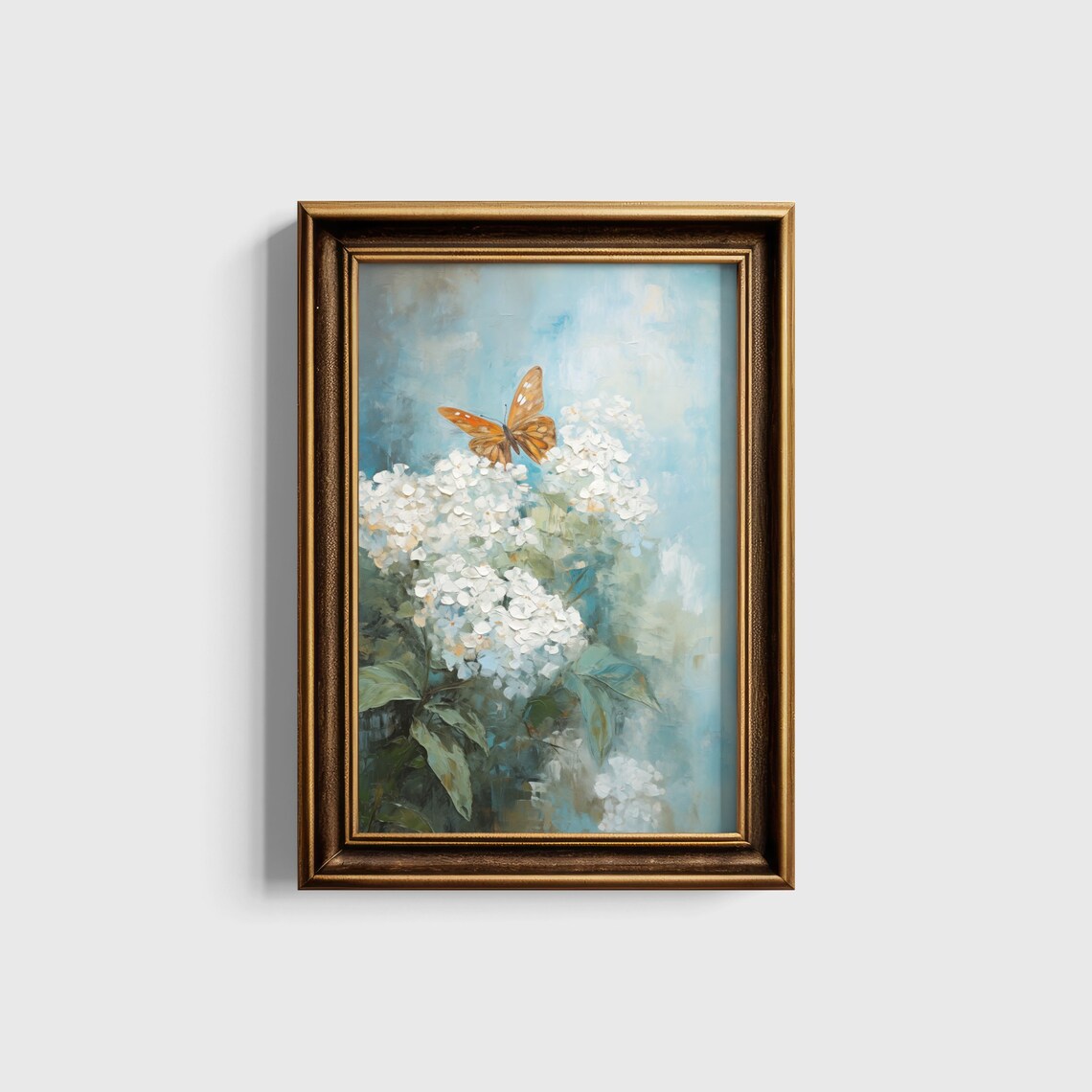 Hydrangea And Butterfly, Vintage Floral Poster - Image 5
