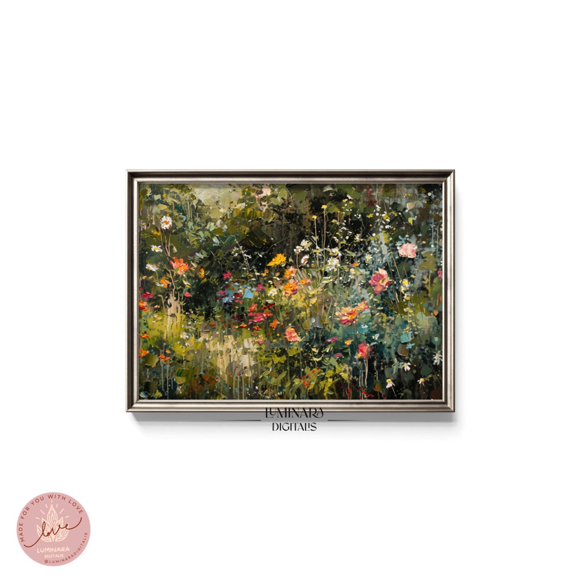 Impressionist Garden Blooms Colorful Wildflower Meadow Art Poster - Image 5