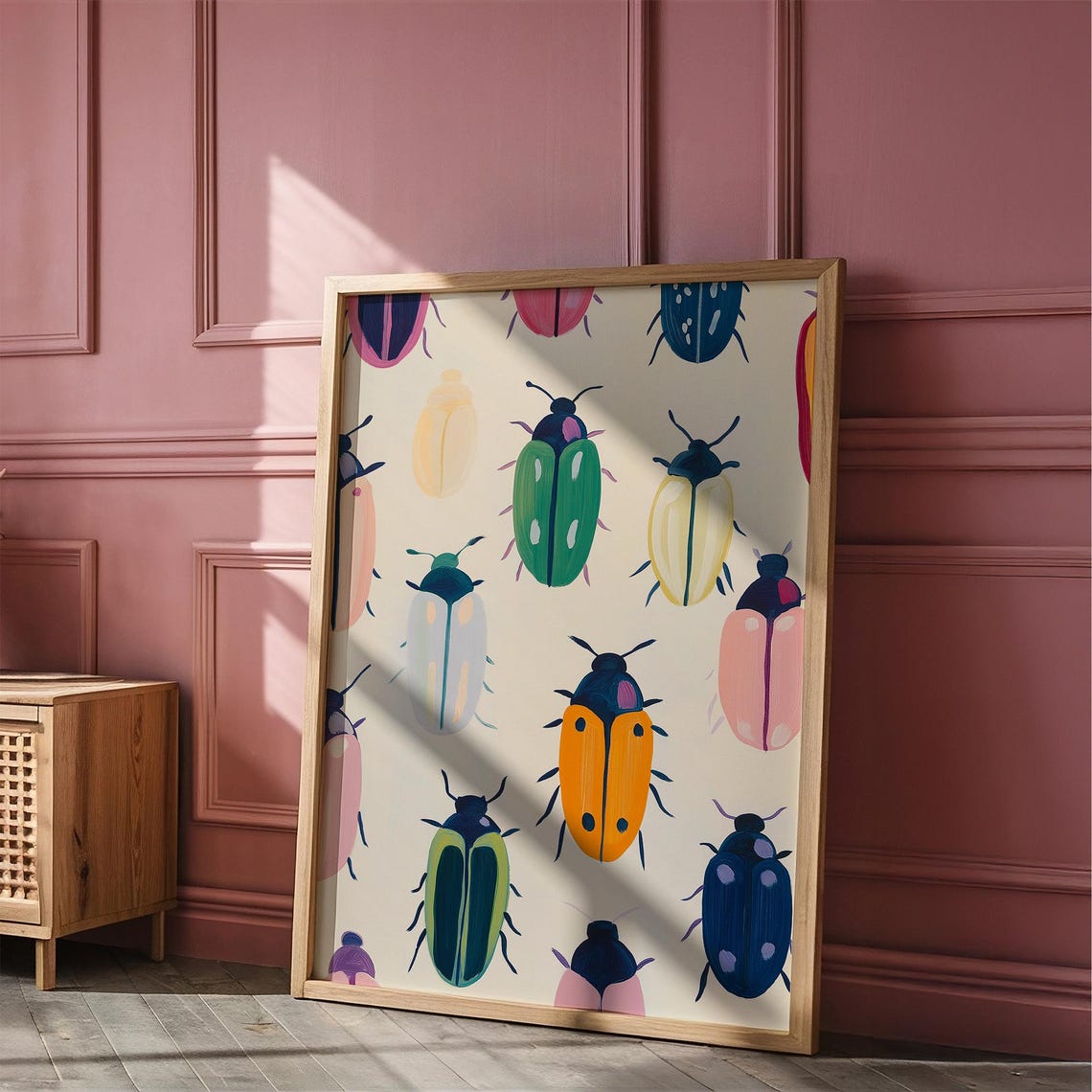 Rainbow Beetles Colorful Insect Print Dopamine Decor Colorful Bug Art Botanical Prints Insects Bugs Boho Nature - Image 5