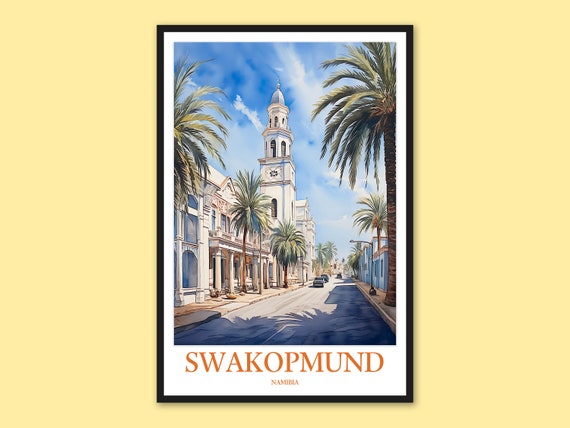 Swakopmund Travel Poster Namibia Wall Art Print