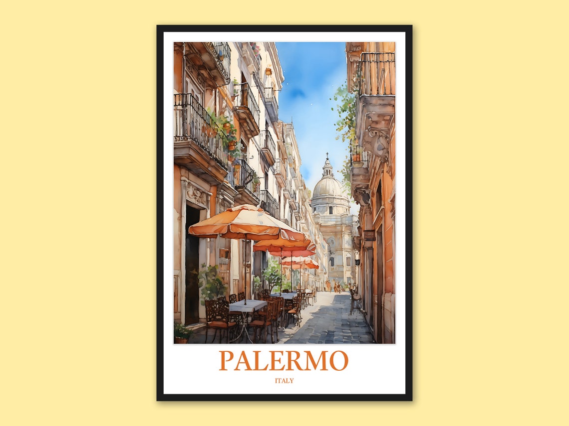 Palermo Italy Travel Poster Art Print