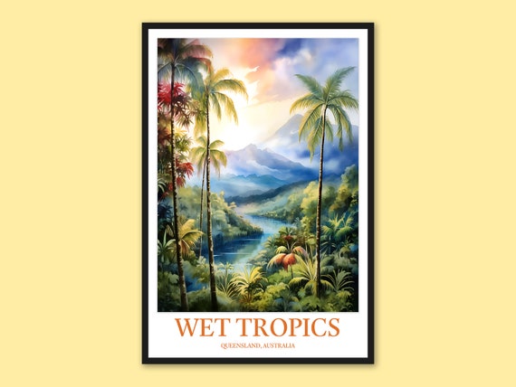 Wet Tropics Of Queensland Print Australian Travel Poster