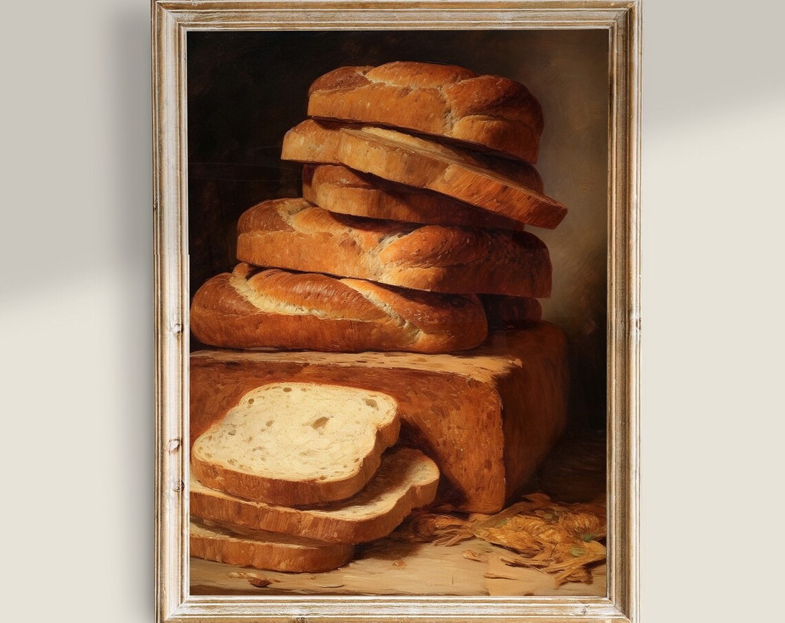 Vintage Bread Print, Country Kitchen Wall Art