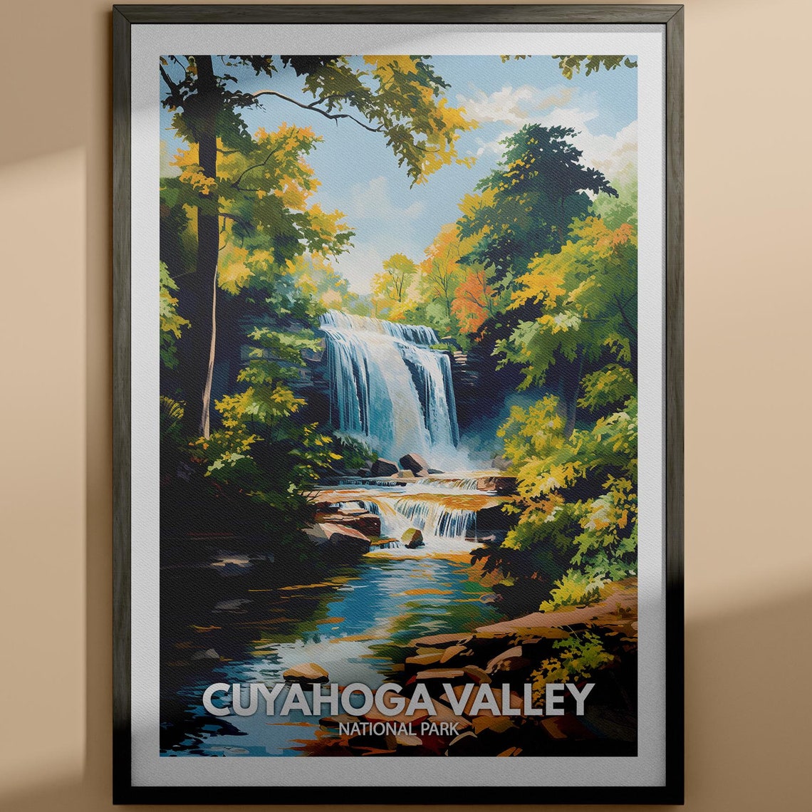 Cuyahoga Valley Print Cuyahoga Valley National Park Poster United States National Parks United States Travel Poster Nature Prints
