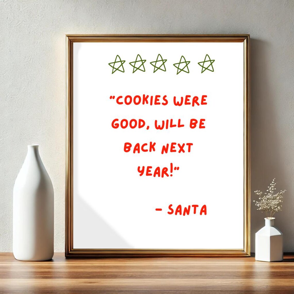 Cookies Were Good, Santa Retro Christmas Decor
