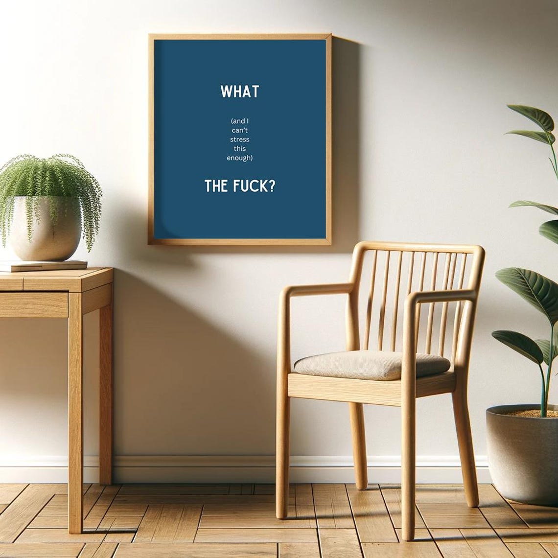What and I Cant Stress This Enough Funny Sarcastic Quote Poster - Image 2