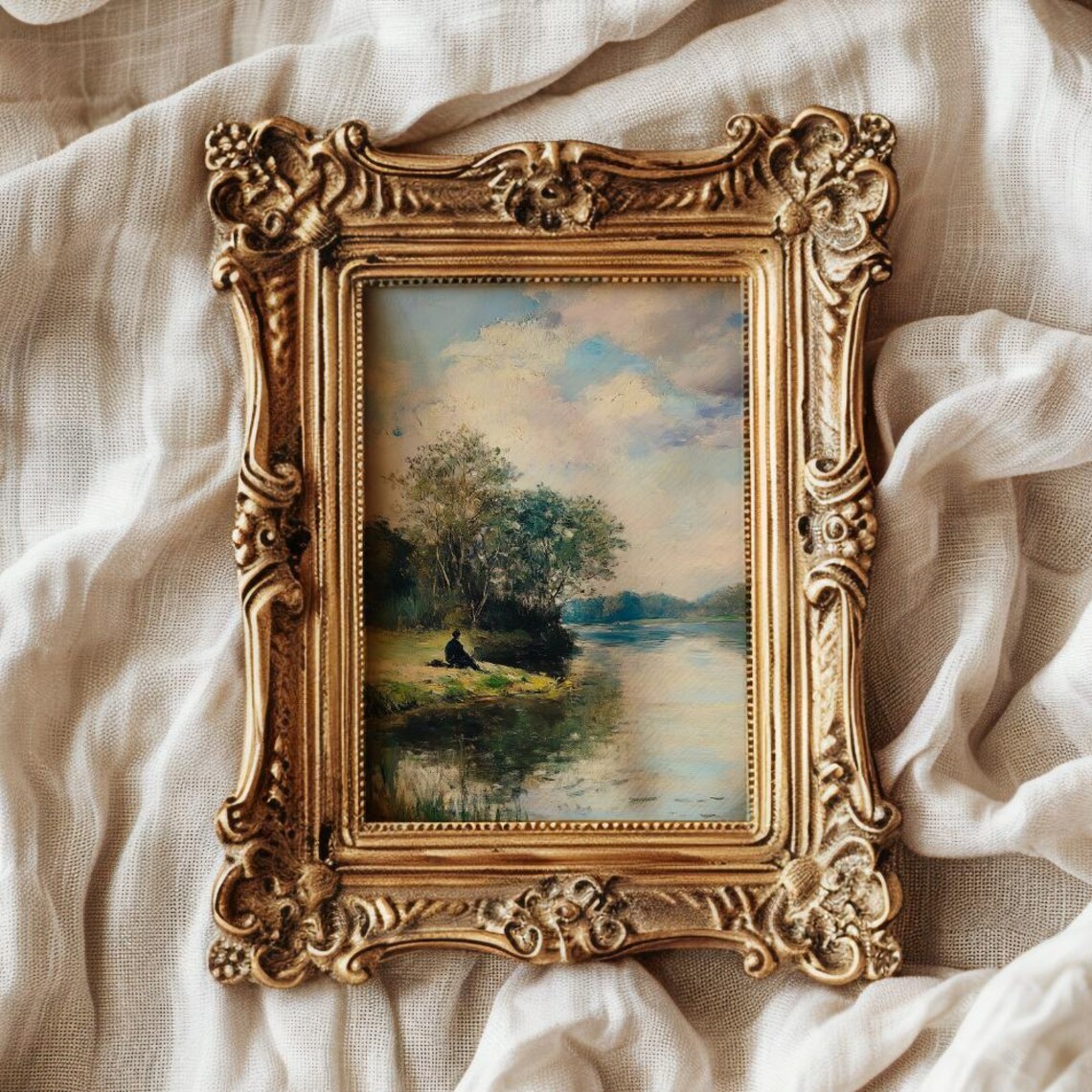Vintage Cozy Landscape, Rustic Farmhouse Decor - Image 3