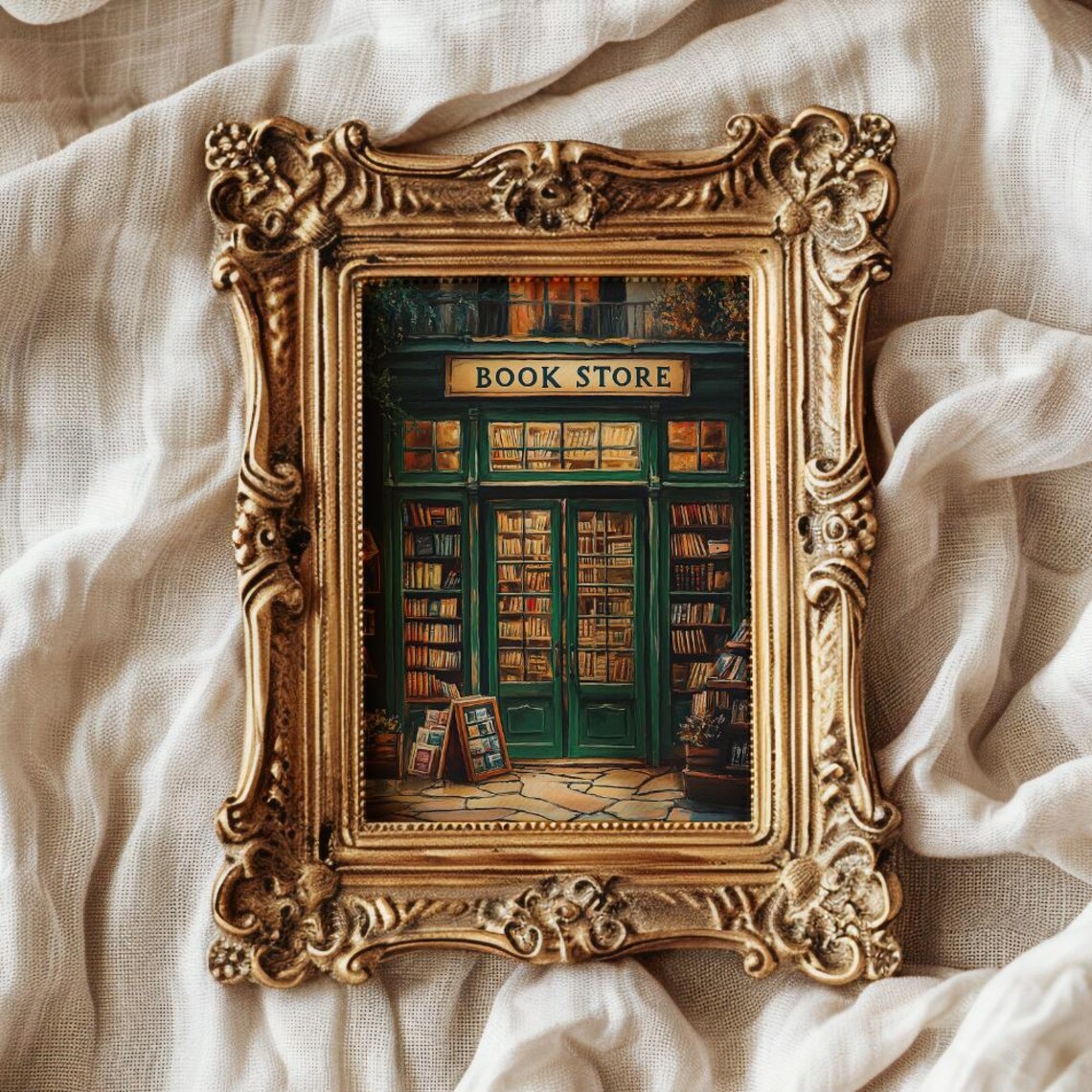Vintage Bookstore, Dark Academia Library Decor - Image 2