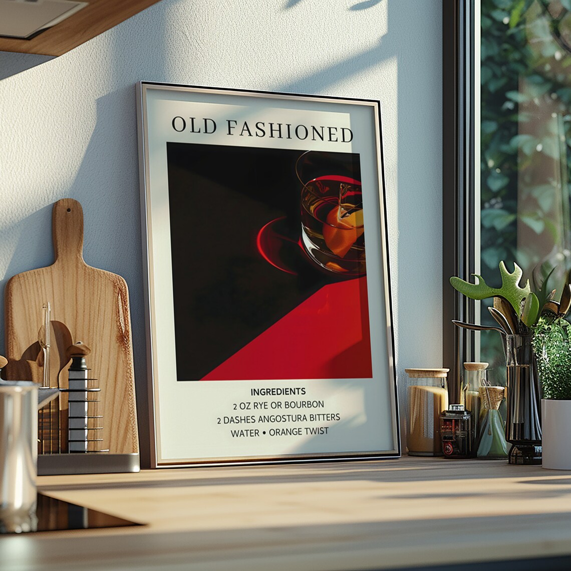 Cocktail Retro Drink Poster, Minimalist Bar Decor - Image 2