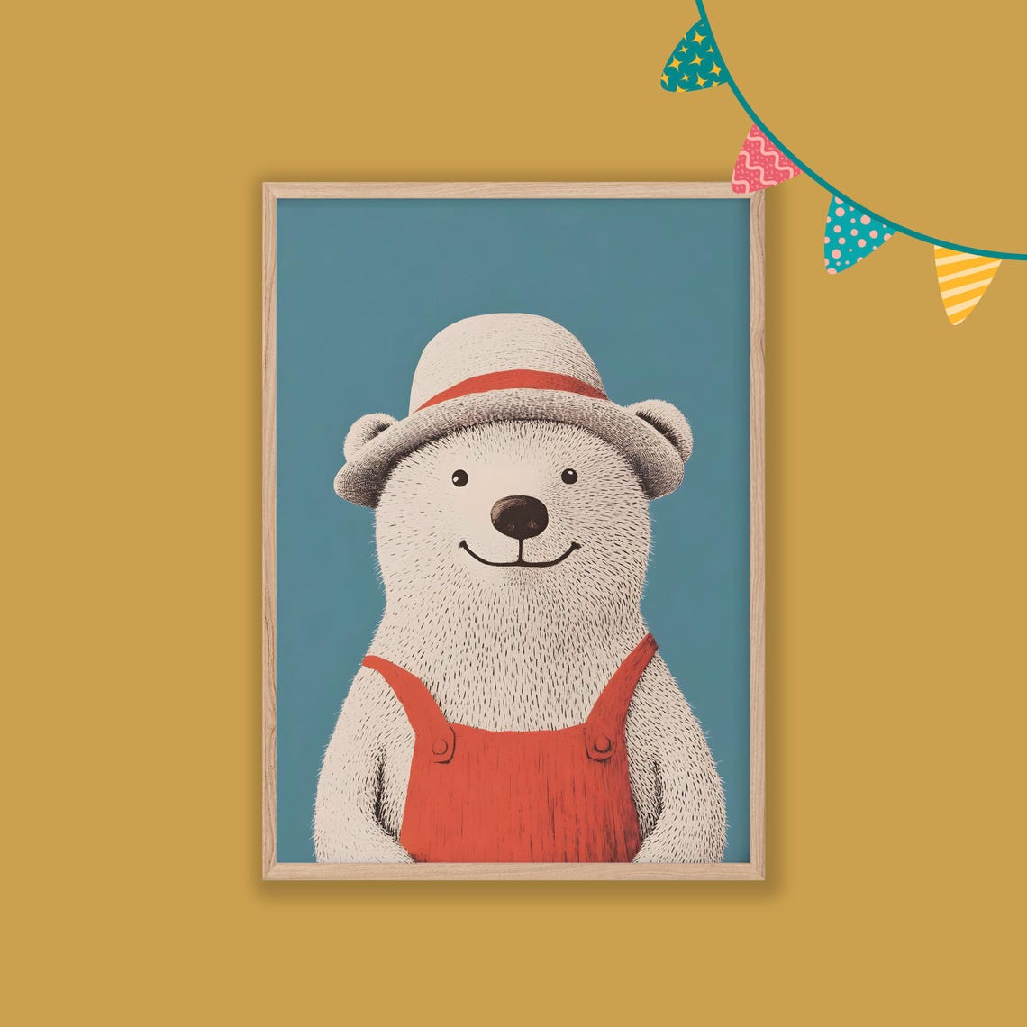 Bear Nursery Decor Baby Room Wall Art Nursery Decor Prints Animal Boho Kids Room Decor Instant Playroom Print