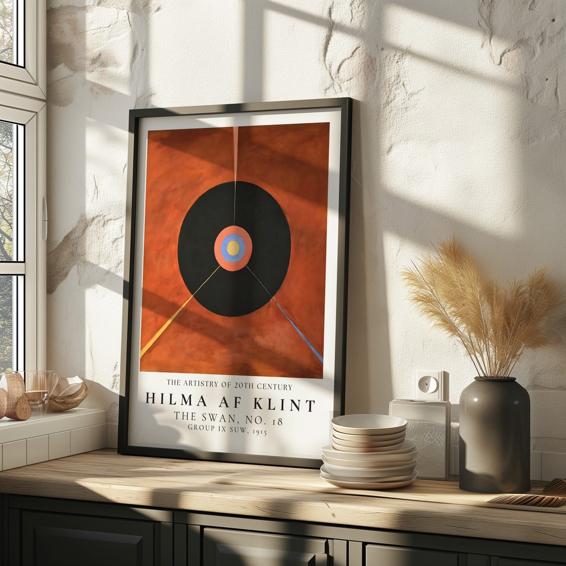 Hilma af Klint The Swan No 18 Cosmic Disc Orange Abstract Poster