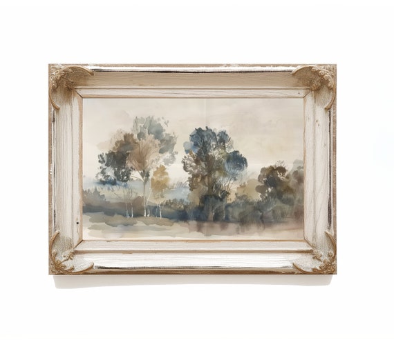 Muted Landscape, Vintage Rustic Landscape Poster