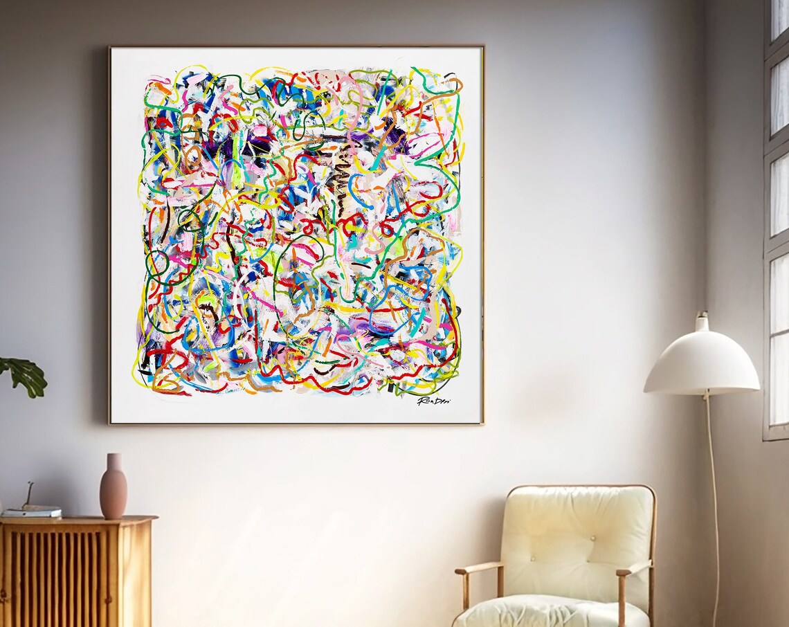Colorful Abstract Modern Painting, Wall Art Print - Image 6