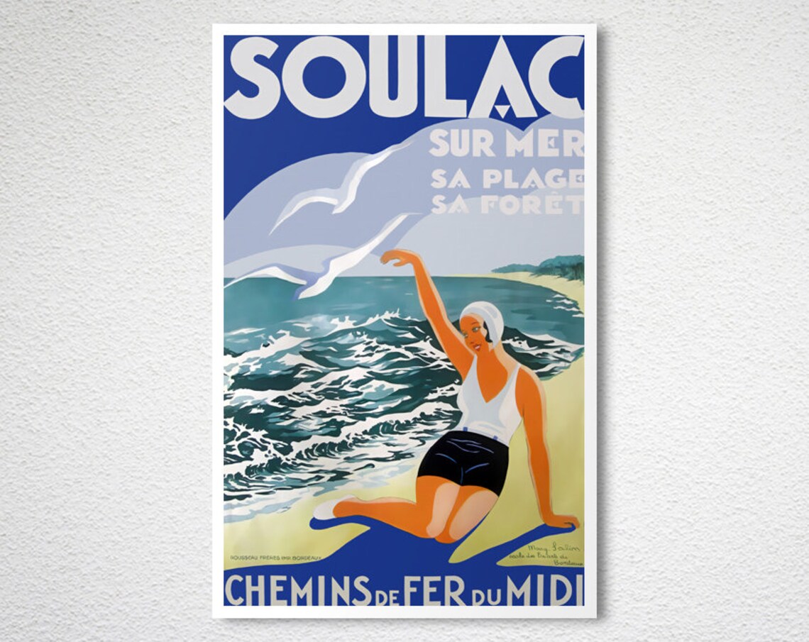 Soulac Sur Mer France Vintage Travel Poster - Image 2