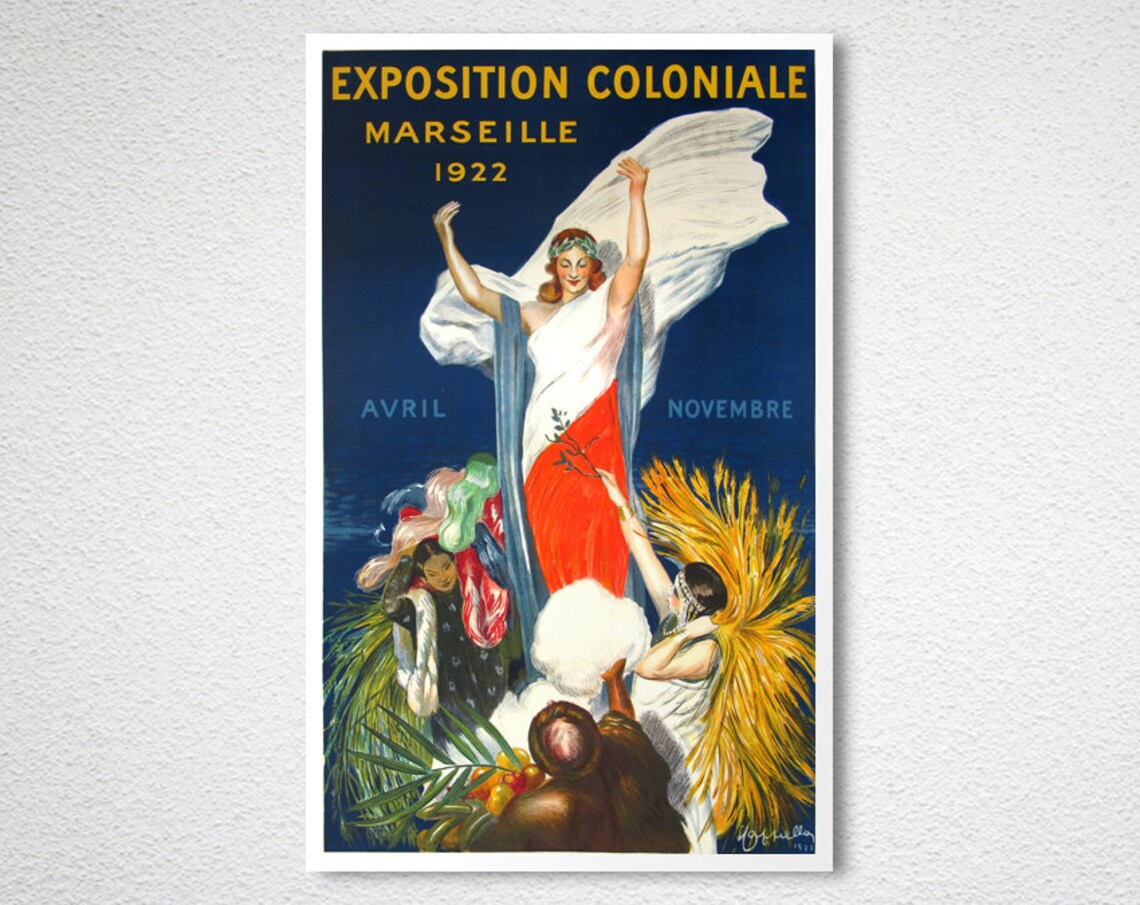 Exposition Coloniale Marseille 1922 Vintage French Exhibition Poster - Image 2