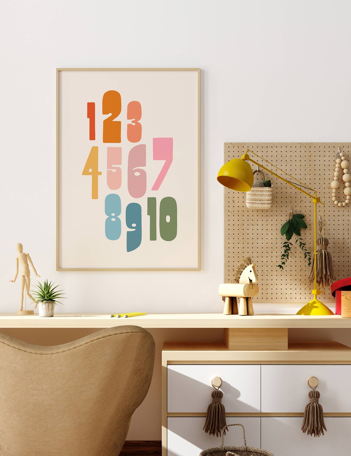 Kids Counting Poster, Rainbow Numbers Art Print - Image 5