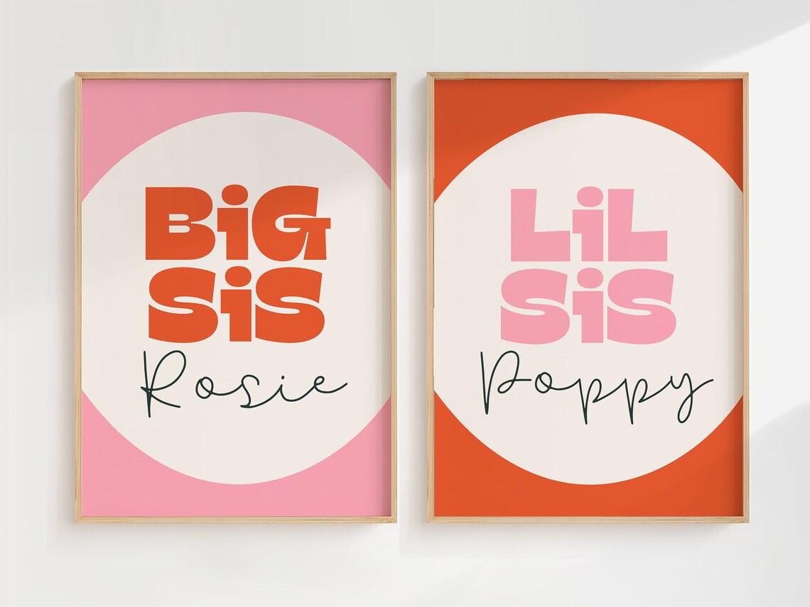 Sibling Print Bundle, Funky Retro Font Poster - Image 5