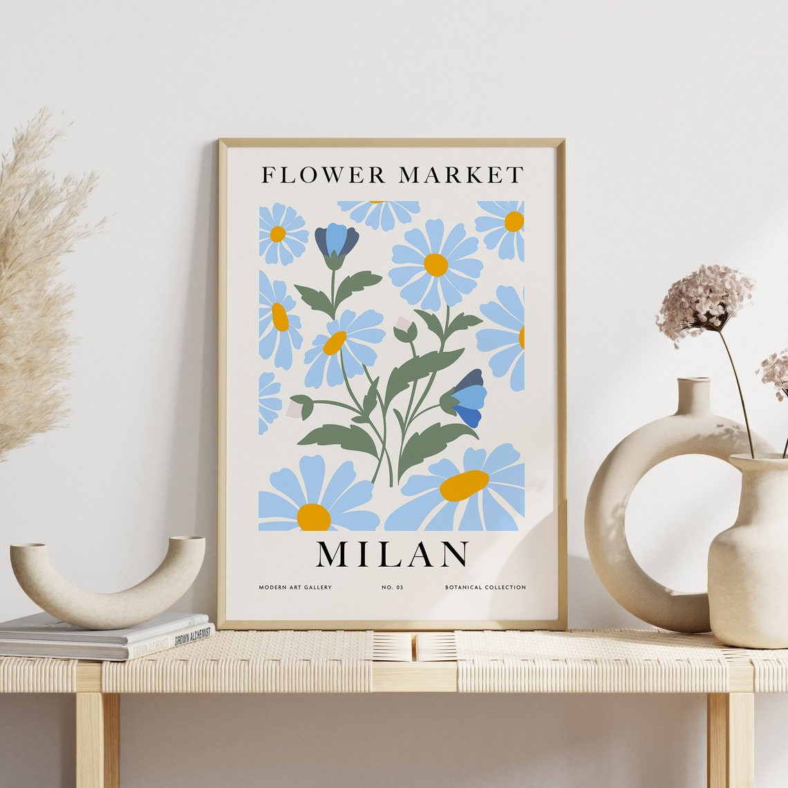 Milan Flower Market Art Print, Modern Floral Decor - Image 2