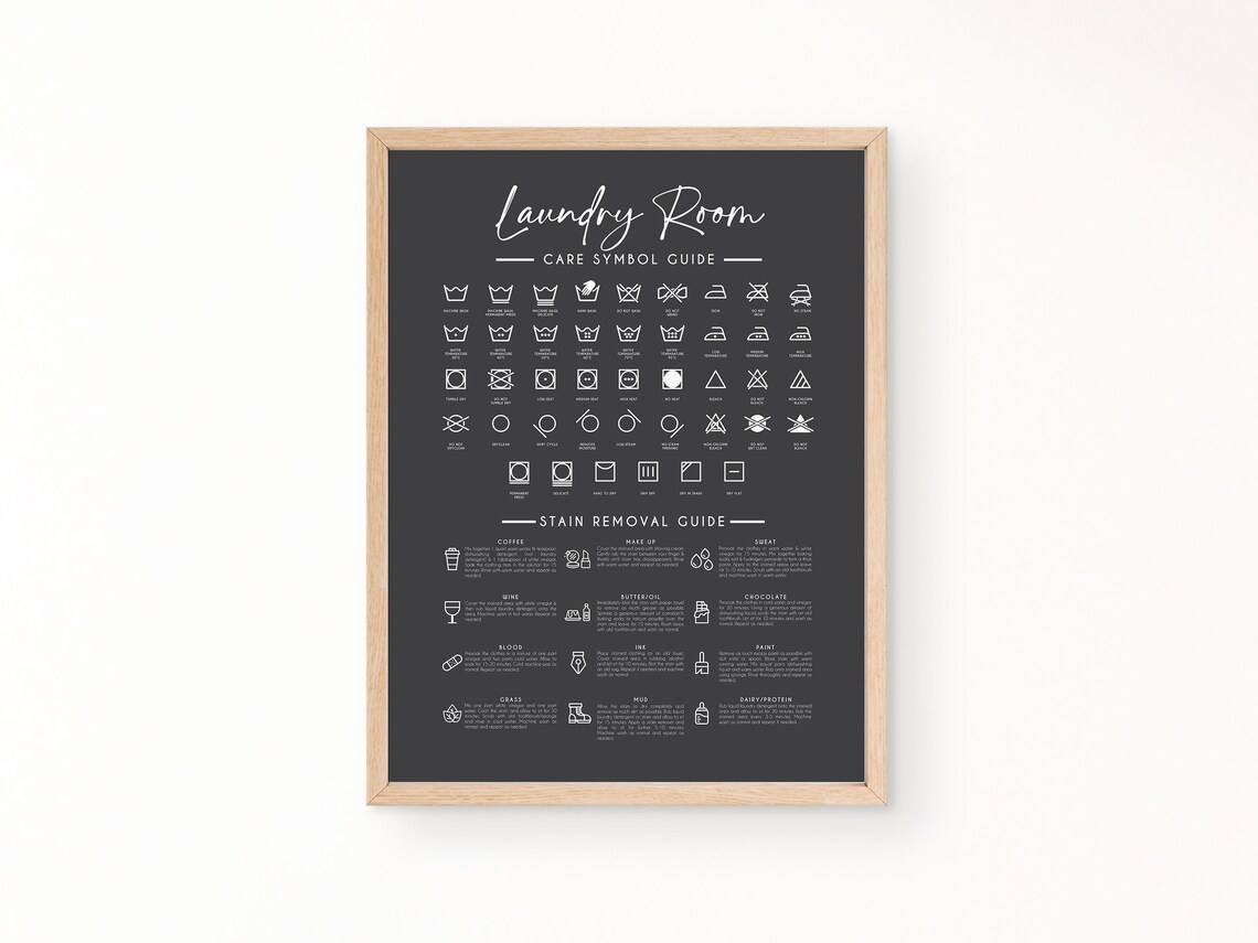 Laundry Care Wall Art, Modern Minimalist Kitchen - Image 3