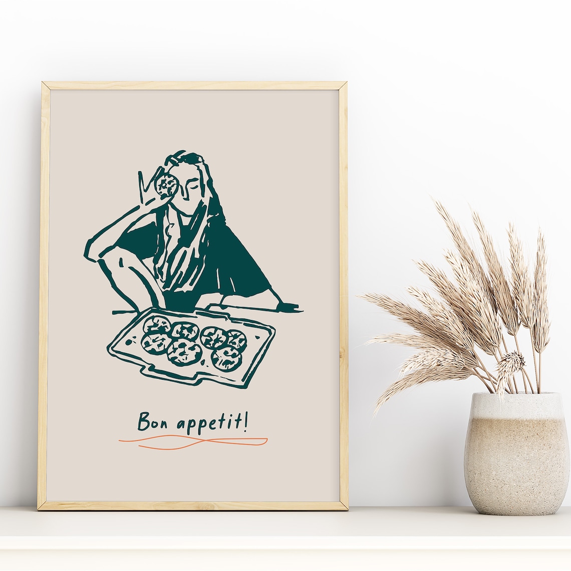 Cookie Baking Vintage Food Poster, Kitchen Decor - Image 2