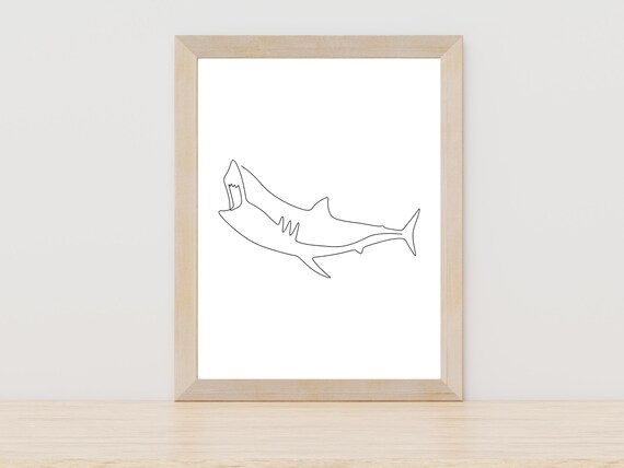 Shark Line Art