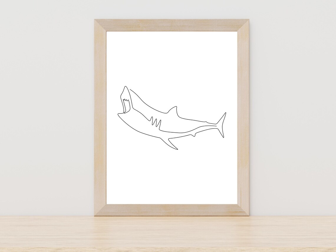 Shark Line Art