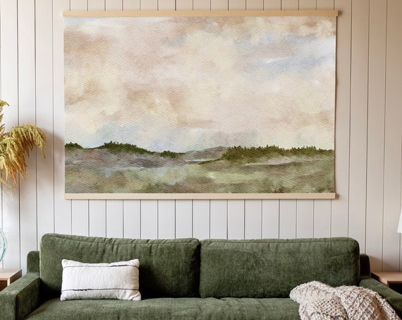Tapestry Wall Hanging Boho Wall Art Muted Sky Art Landscape Tapestry Large Wall Art Wall Art Modern Wall Art 245