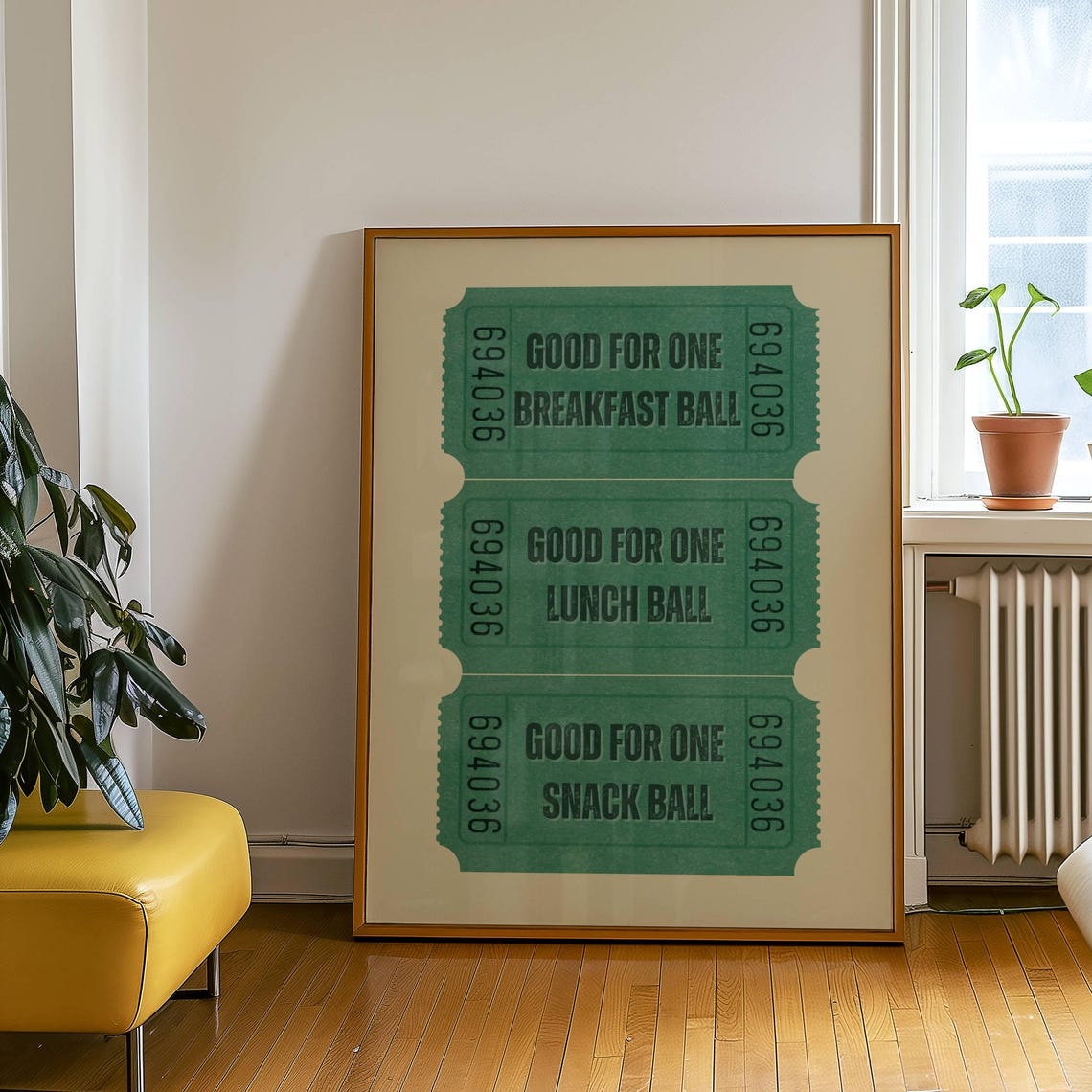 Golf Ticket Stub Breakfast Lunch Snack Ball Funny Golfer Gift Poster